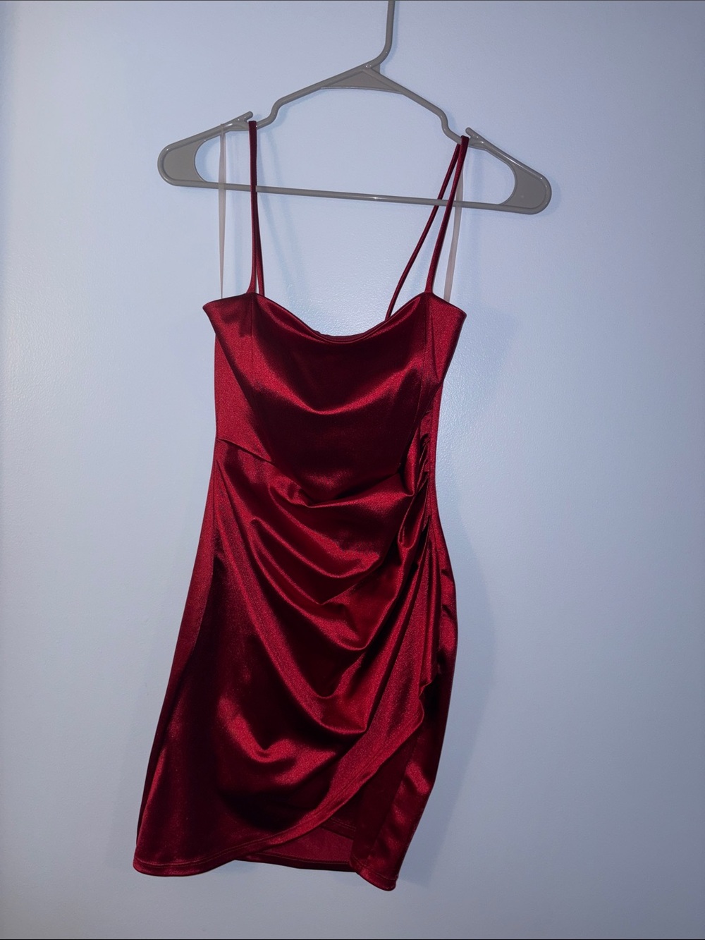 Windsor Satin Red Mini Slip Dress